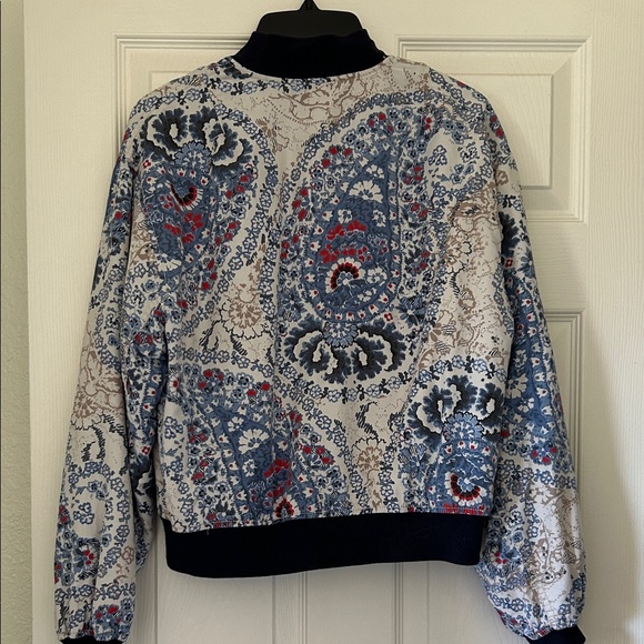 Free People Daytrip Paisley Print Bomber Jacket - Picture 4 of 7